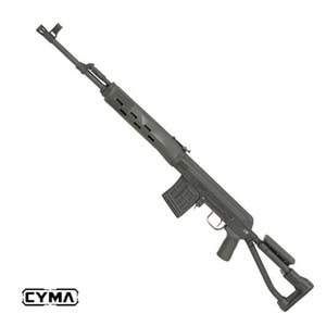 CYMA DRAGONUV SVD-S Katlanır Dipçik AEG Airsoft Sniper Tüfek SIYAH CM057S