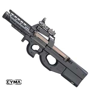 CYMA P90 RIS RAYLI AIRSOFT AEG TUFEK - SIYAH CM060J