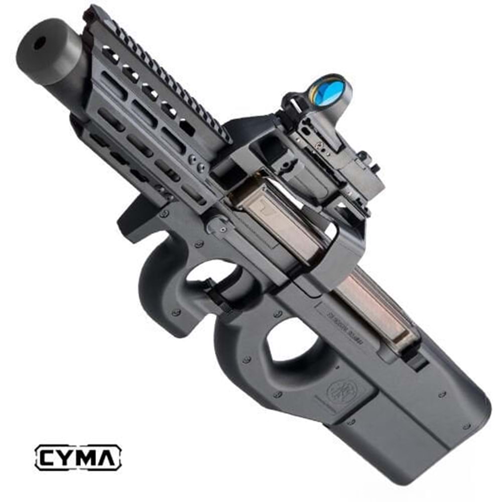 CYMA P90 RIS RAYLI AIRSOFT AEG TUFEK - SIYAH CM060J