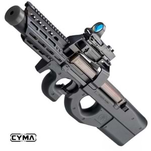 CYMA P90 RIS RAYLI AIRSOFT AEG TUFEK - SIYAH CM060J