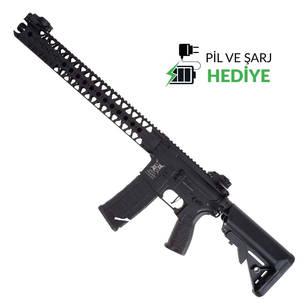 Delta Armory AR15 LA 16.2'' BRAVO Siyah AEG Airsoft Tüfek / Pil Şarj Setli