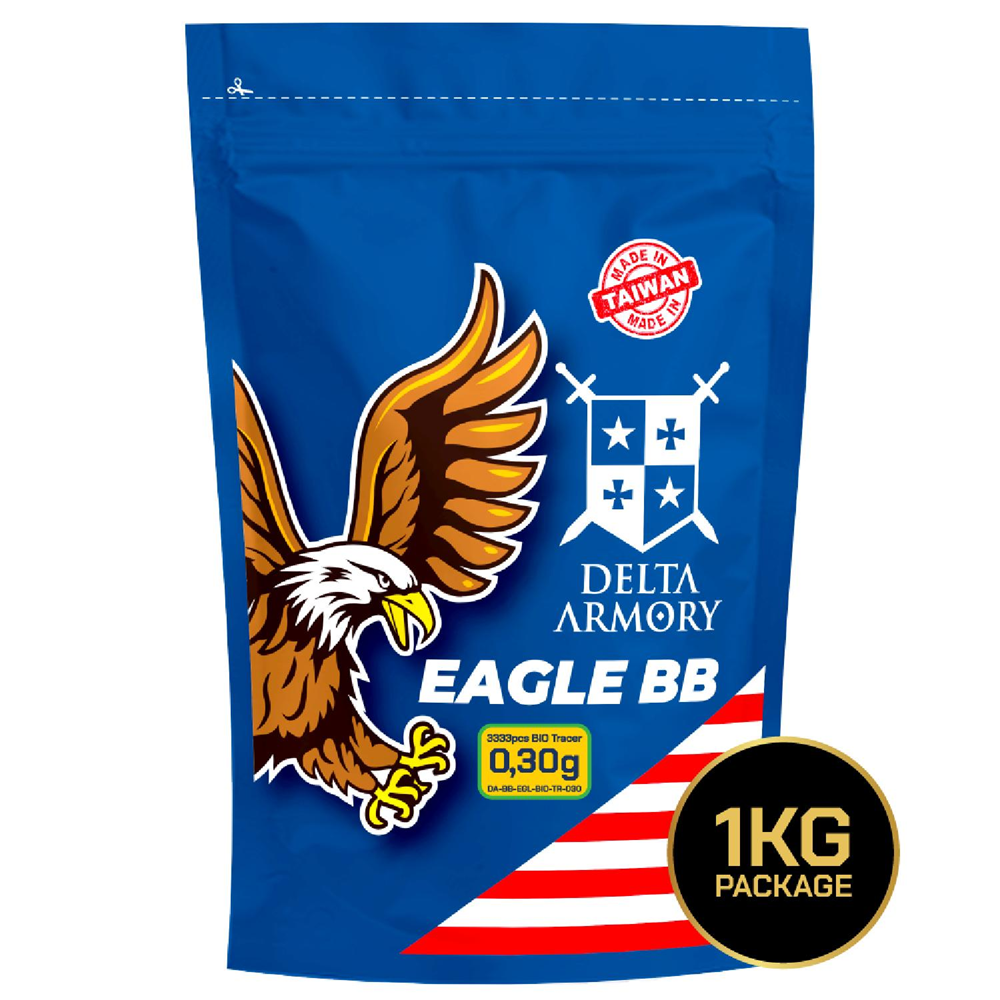Delta Armory 0.30g AIRSOFT YEŞİL TRACER BB 3333Adet BIO EAGLE Serisi