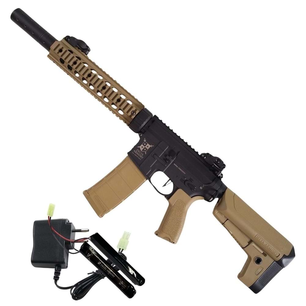 Delta Armory AR15 SilentOps 9” Charlie PiL ŞARJ SET Airsoft Tüfek / Half TAN DA-C06-HT