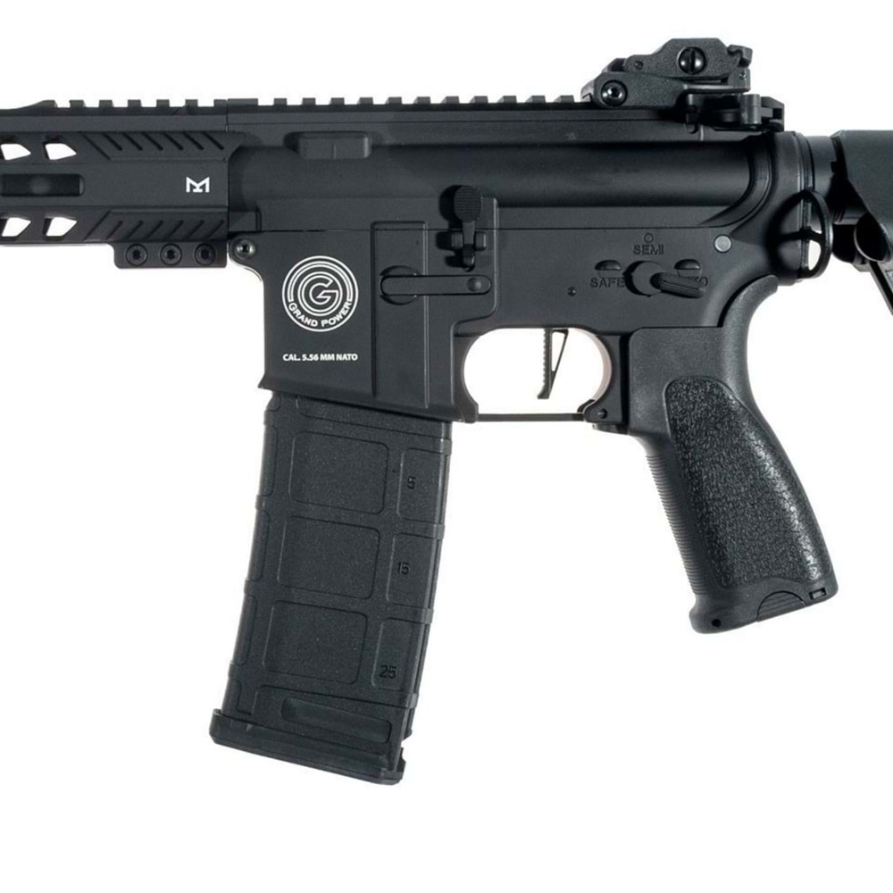 Delta Armory Grand Power AR15 13inch M-LOK ALPHA PIL SARJ SET Airsoft Tüfek / Siyah DA-GP-A15