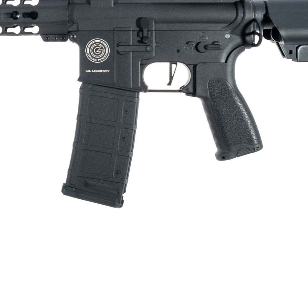 Delta Armory Grand Power AR15 KeyMod 10'' Charlie PIL SARJ SET Airsoft Tüfek / Siyah DA-GP-C04