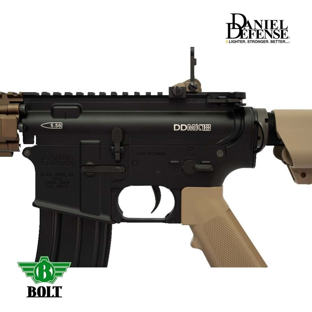 BOLT DANIEL DEFENSE LISANSLI DD MK18 MOD1 BRSS TEPMELI Airsoft Tüfek - TAN