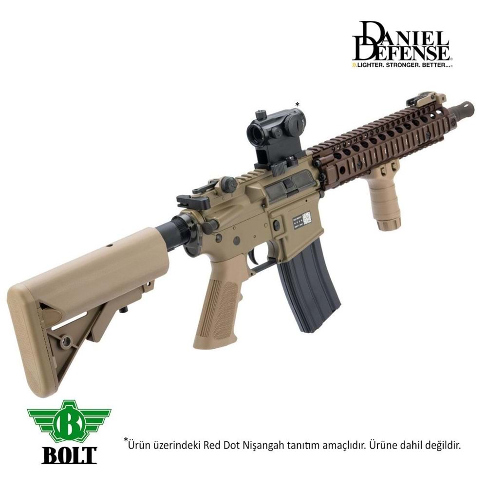 BOLT DANIEL DEFENSE LISANSLI DD MK18 MOD1 BRSS TEPMELI Airsoft Tüfek - TAN