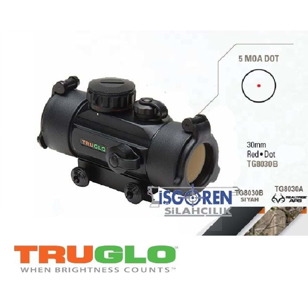 KIRMIZI REDDOT TRUGLO TG8030DB 30mm Siyah 5MOA