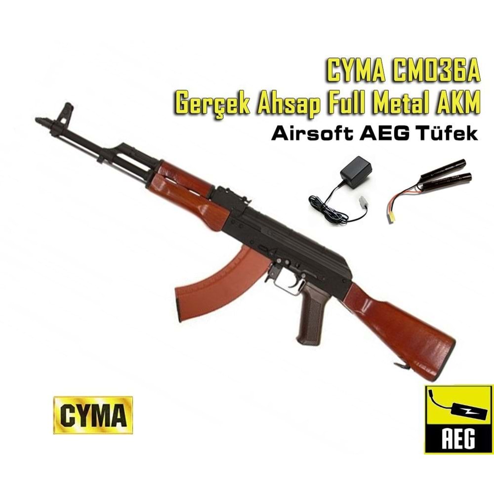 CYMA CM036A Gerçek Ahşap Full Metal AKM SET