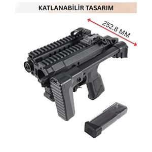 GuayGuay FAR9 BLACK Rapid Folding PCC AEG Airsoft Tüfek G&G (EGC-FAR-9MM-BNB-NCM)