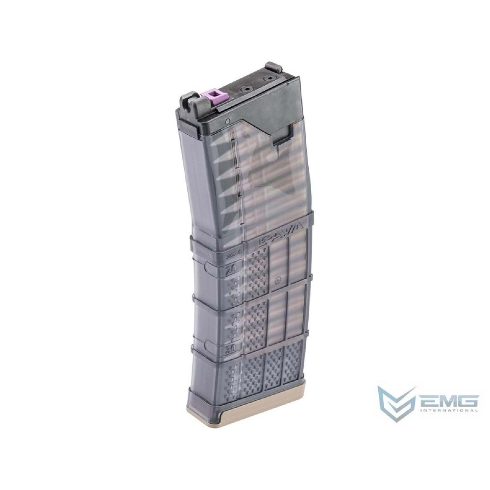 CYMA GBB 30BB AIRSOFT ŞARJÖR EMG LANCER SYSTEMS L5AWM AIRSOFT MERMI GORUNUMLU TAN