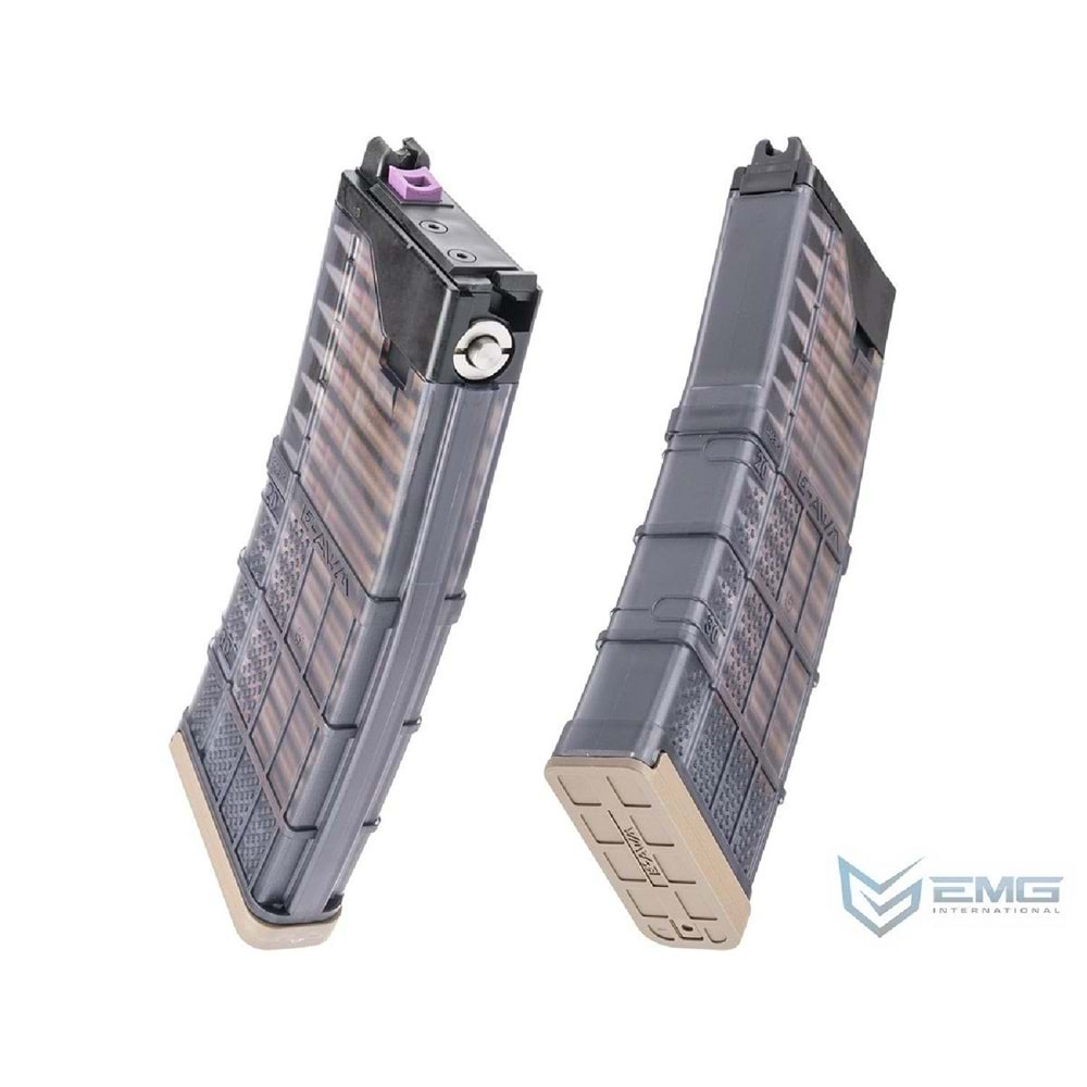 CYMA GBB 30BB AIRSOFT ŞARJÖR EMG LANCER SYSTEMS L5AWM AIRSOFT MERMI GORUNUMLU TAN