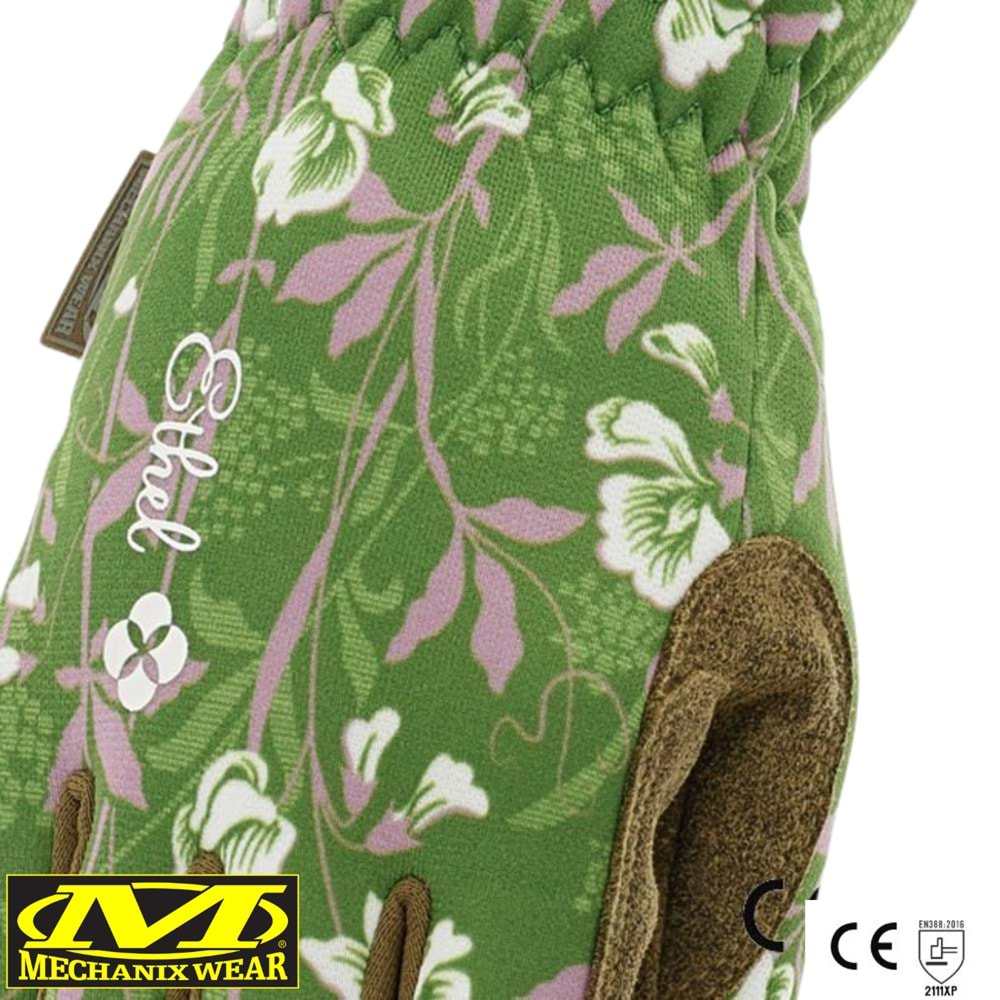 Mechanix Orginal Ethel® Ethel V&A Sweet Pea (Yeşil/Kahve) Kadın Eldiven ETH-VASP
