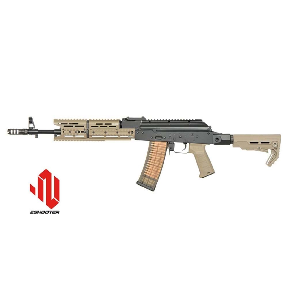 EMG Strike Industries AK-TRAX DESERT Airsoft Modern AK74 Eshooter ETU sistem