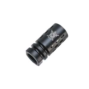PTS Battle Comp 1.0 Black Oxide Airsoft Alev Gizleyen - Çelik/Siyah - 14mm Pozitif