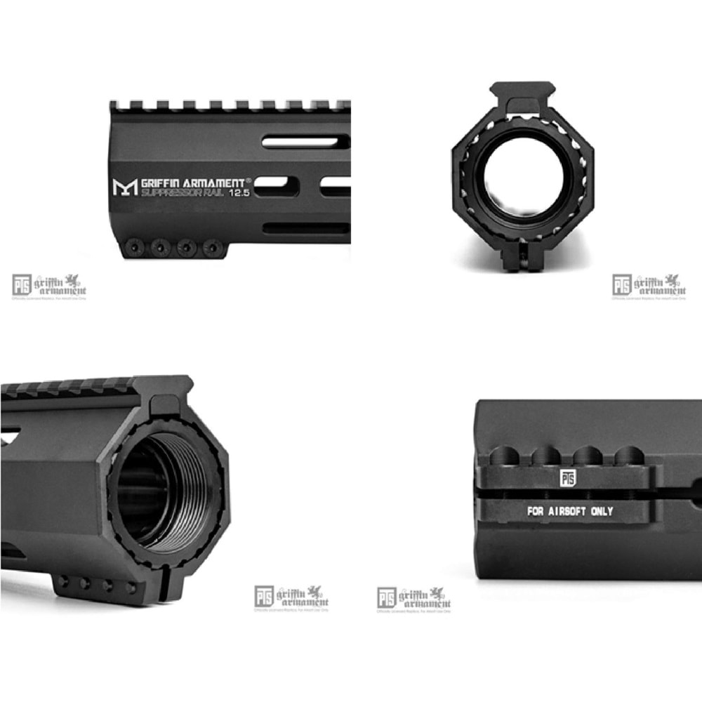 PTS Griffin SR-Rigid Rail 32cm (12.5in) Siyah Airsoft Tüfek El Kundağı GA037495307