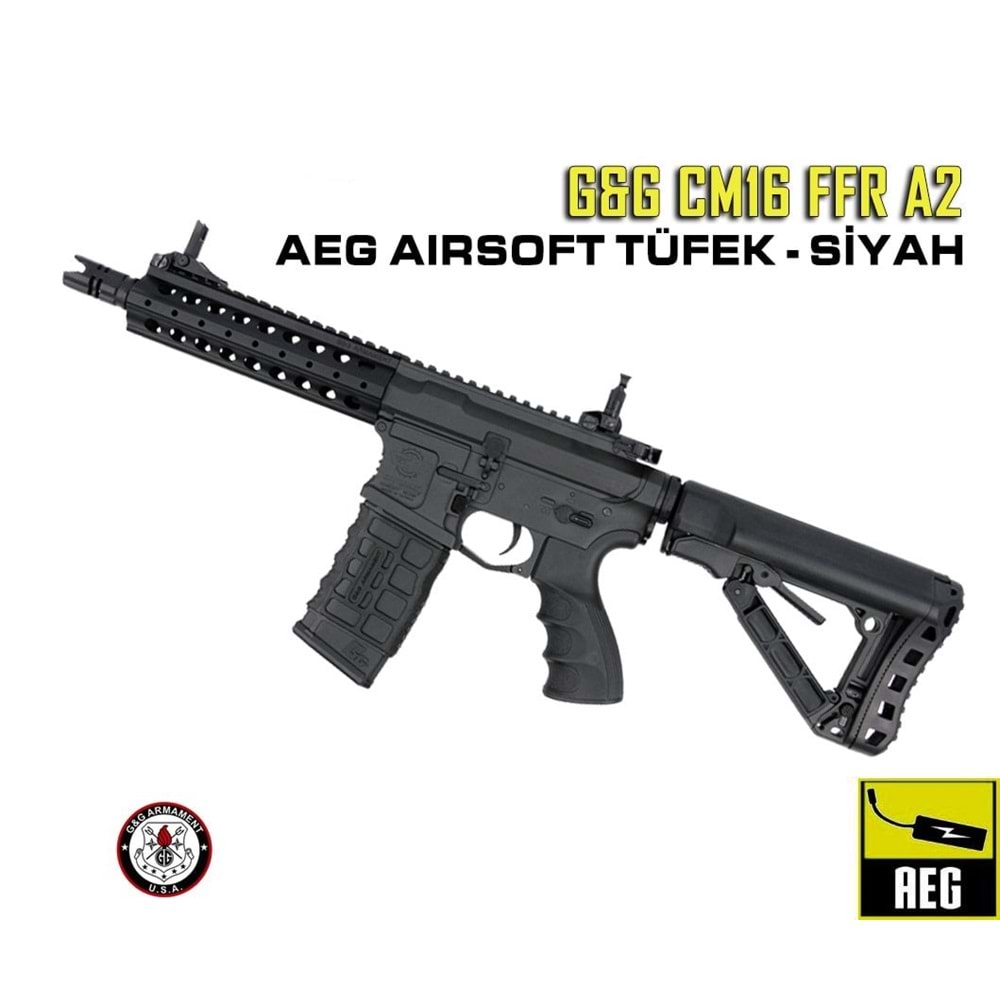 GG CM16 FFR A2 AEG AIRSOFT TÜFEK - SİYAH