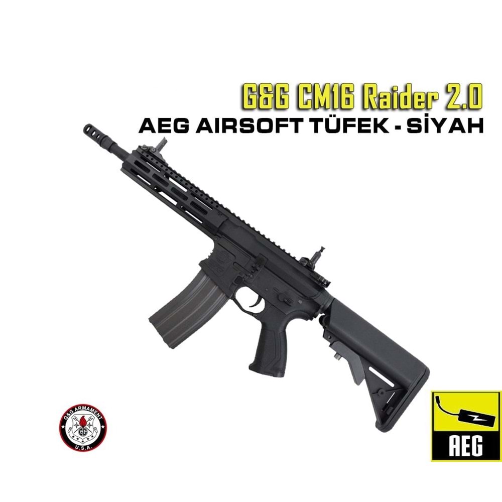 GG CM16 Raider 2.0 Aeg Airsoft Tüfek - Siyah YENI VERSIYON