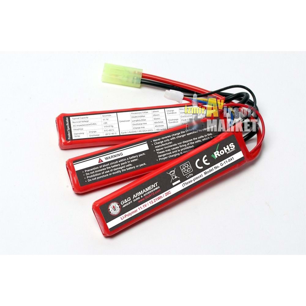 G&G 11.1 V 1100MAH LiPO PiL
