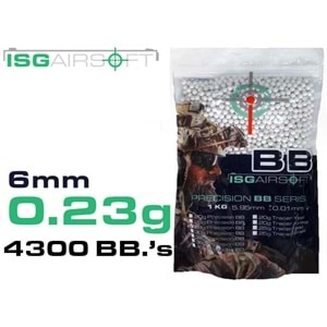 ISGairsoft 0.23g BB Airsoft 4300adet 1KG PAKET