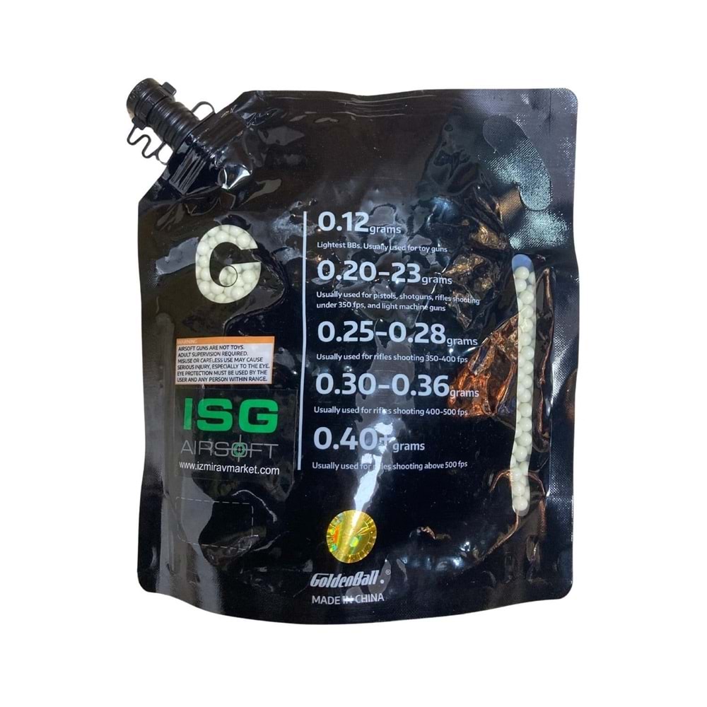 ISGairsoft 0.20g Tracer BB GREEN 4000adet Kolay Dolum Kapaklı Paket