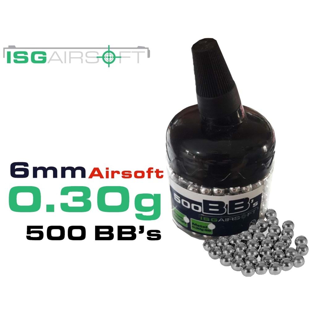 ISGairsoft 0.30g Airsoft Alüminyum BB 500 Adet(metal bb)