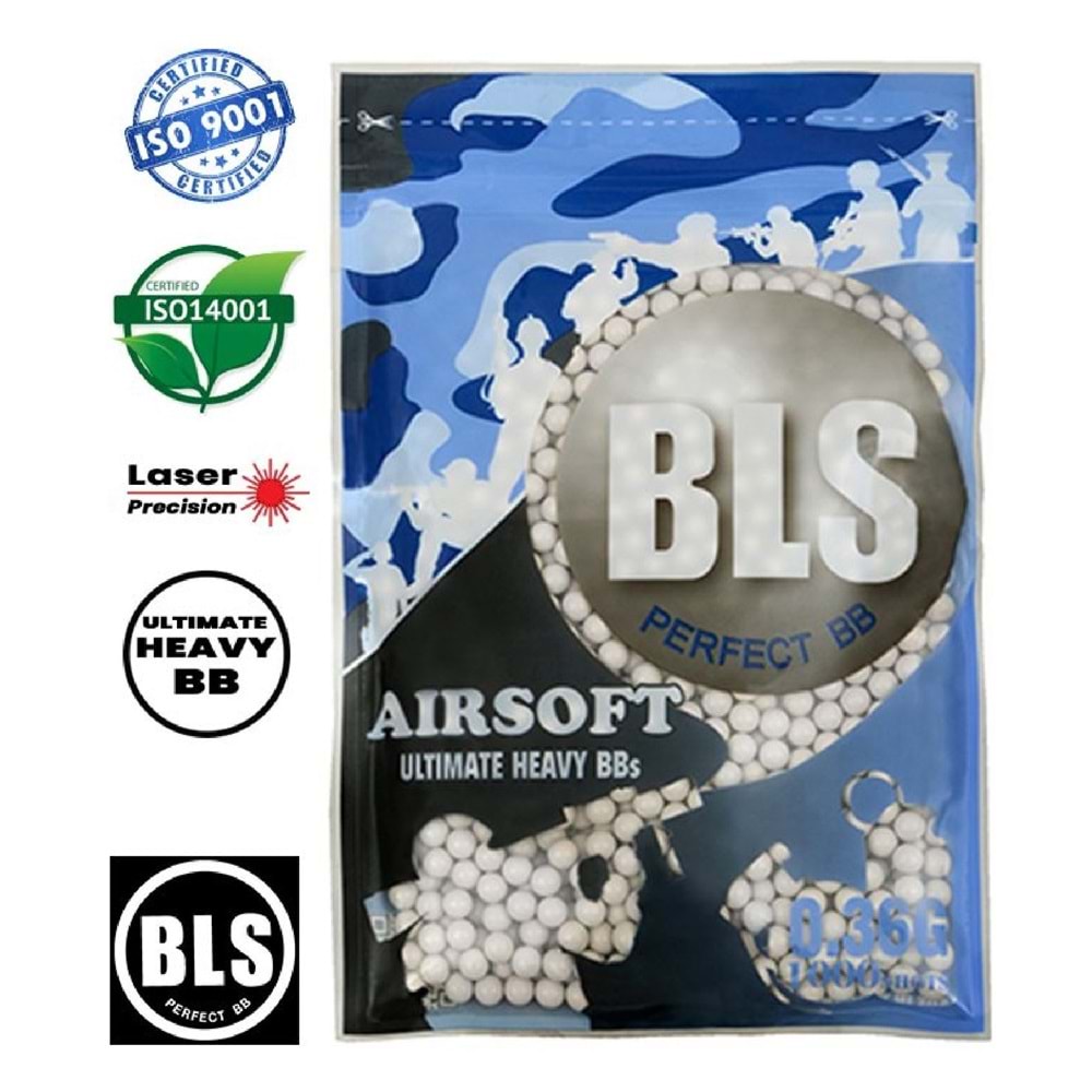 BLS PRECISION 0.36G ULTIMATE HEAVY AIRSOFT BB - 1000 ADET