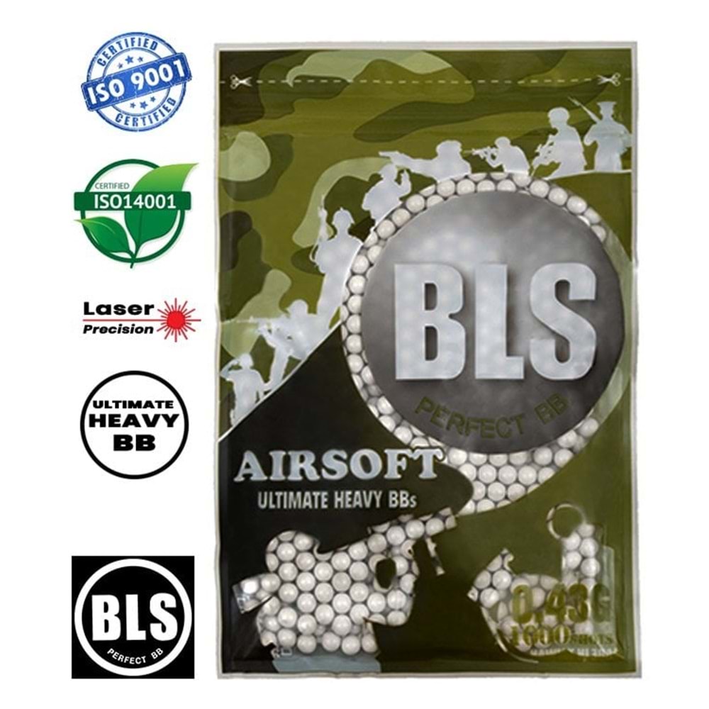 BLS PRECISION 0.43G ULTIMATE HEAVY AIRSOFT BB - 1000 ADET