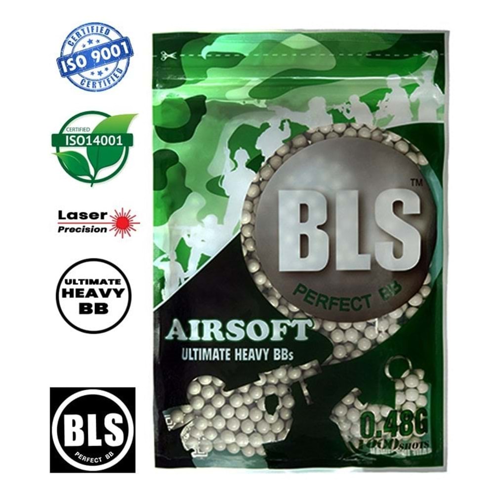 BLS PRECISION 0.48G ULTIMATE HEAVY AIRSOFT BB - 1000 ADET