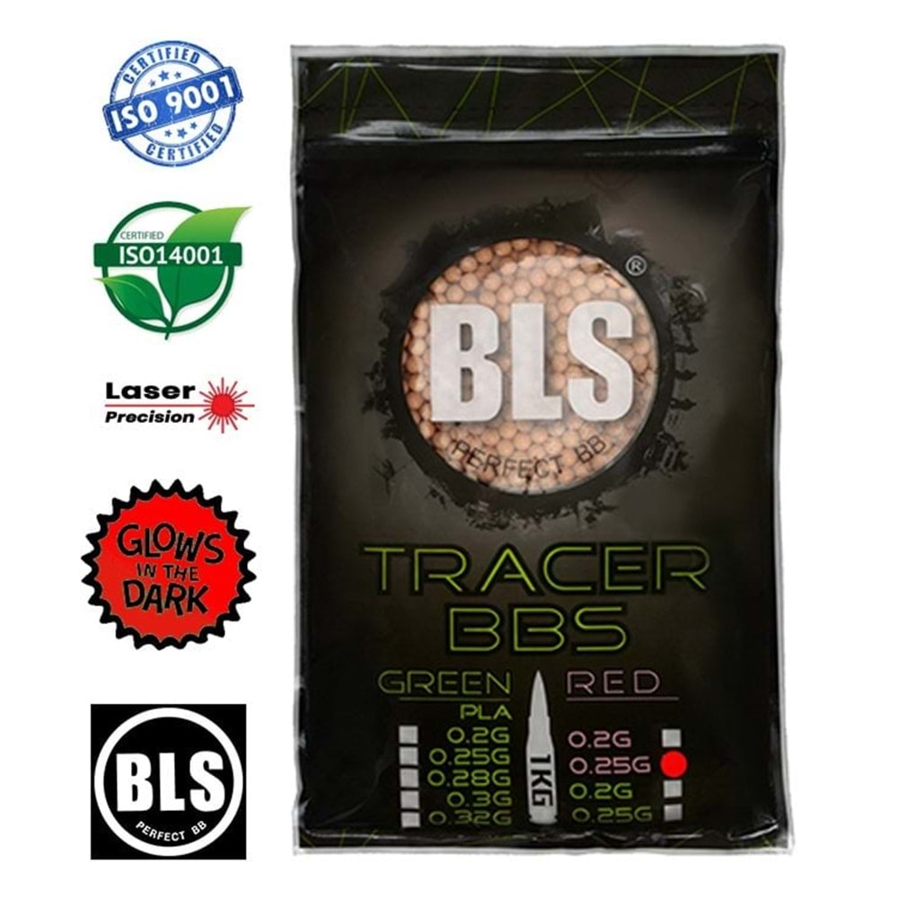 BLS PERFECT 0.25G TRACER BB KIRMIZI (0,25g) - 1KG - 4000Adet
