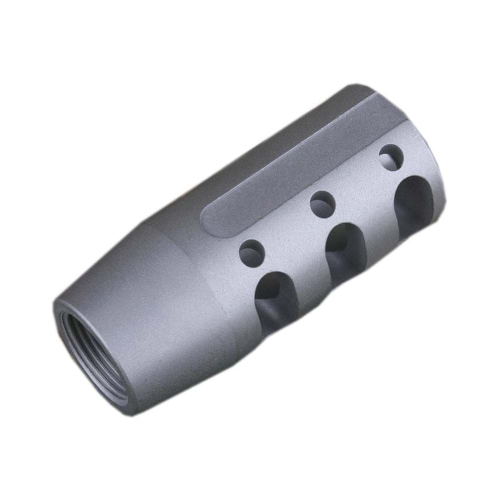 ISG Metal Steel Flash Hider Ver.10 Airsoft Alev Gizleyen Replika - Silver ISG0013A