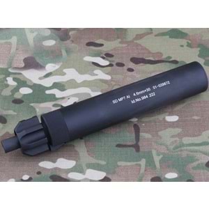 ISG MP7 Airsoft Susturucu Replika + Alev Gizleyen SETi 22cm- Siyah