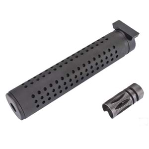 ISG KAC PDW QD Alev Gizleyenli QD Susturucu Replika UZUN 17.7cm- Siyah ISG0489