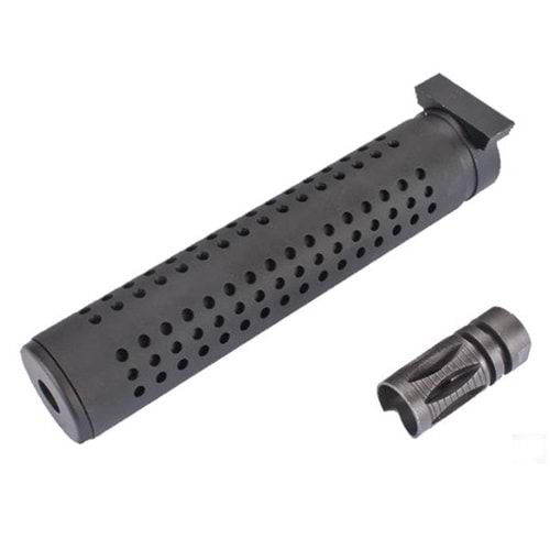 ISG KAC PDW QD Alev Gizleyenli QD Susturucu Replika UZUN 17.7cm- Siyah ISG0489