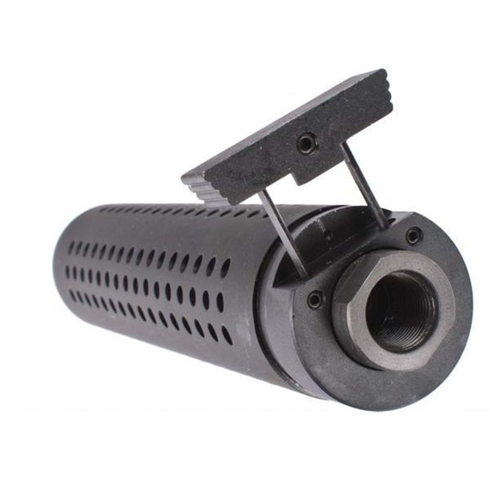 ISG KAC PDW QD Alev Gizleyenli QD Susturucu Replika UZUN 17.7cm- Siyah ISG0489