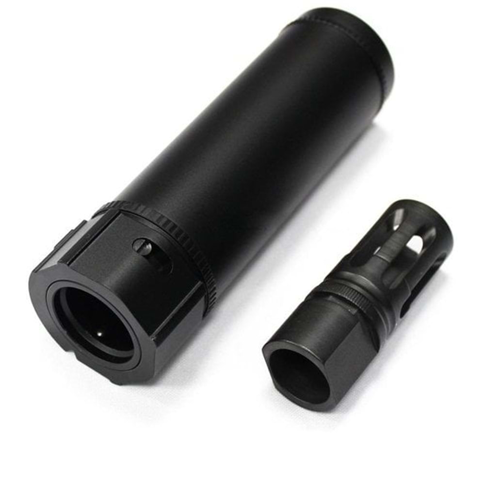ISG 118mm QD Susturucu Replika ve Alev Gizleyen - Siyah