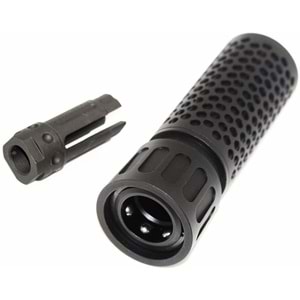 ISG KAC Stili QDC Kısa Airsoft Susturucu Replika seti 13cm- Siyah