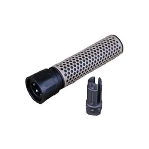 ISG KAC Stili QDC Uzun Airsoft Susturucu Replika seti 17.5cm- Siyah