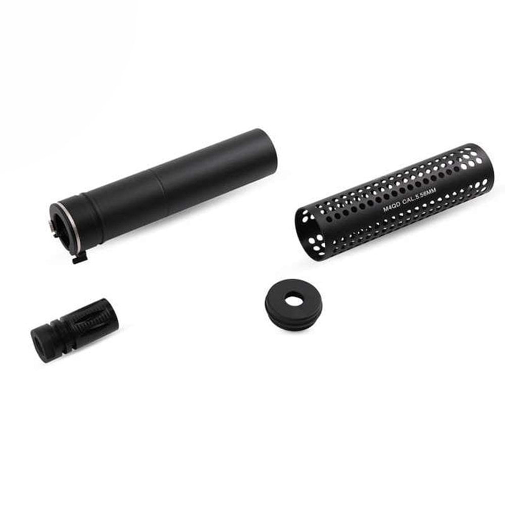 ISG KAC Stili QD Airsoft Susturucu Replika ve QD Alev Gizleyen SE 17.5cmTi