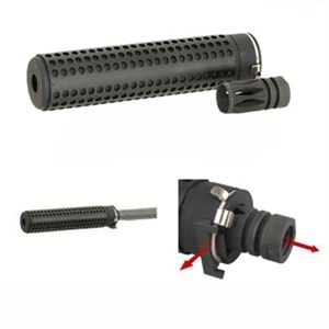 ISG KAC Stili QD Airsoft Susturucu Replika ve QD Alev Gizleyen SE 17.5cmTi