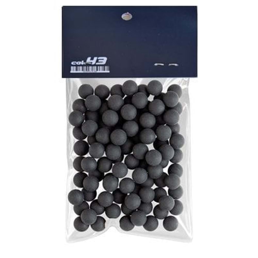 ISG .43CAL RUBBERBALL KAUÇUK HOME DEFENSE TOP T4E 100 adet - Siyah