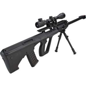 JG AUG AU-5G Anti-Tank Custom Airsoft AEG Tüfek Dürbün & Bipod Ayak SET Halınde JG-0446A