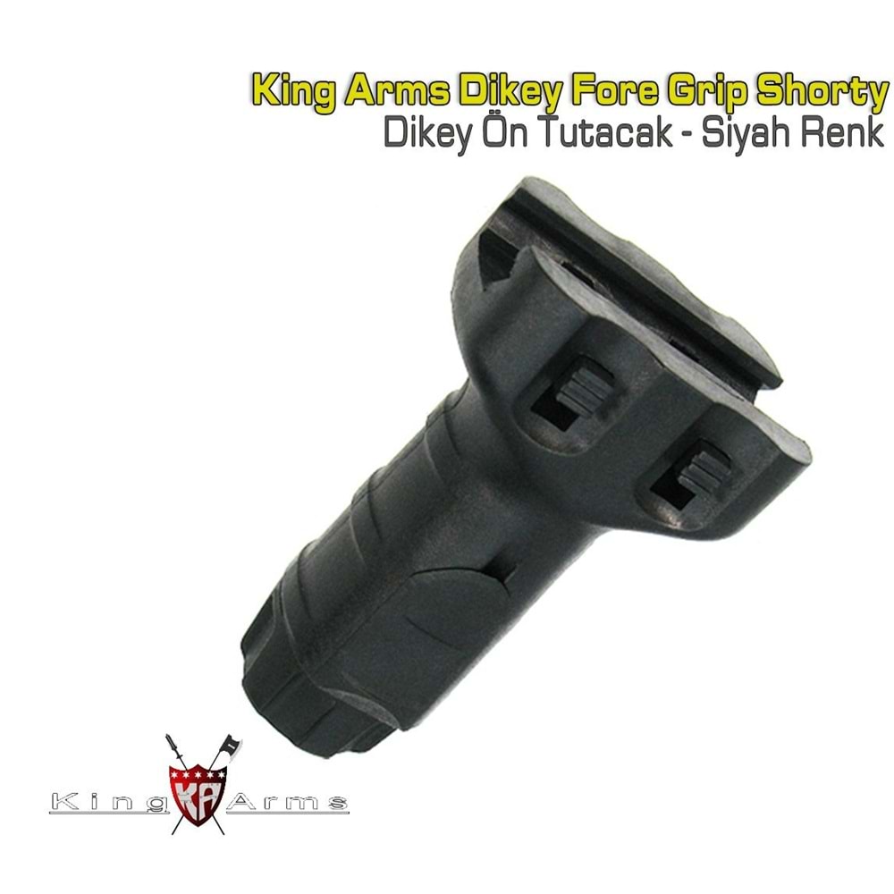King Arms Vertical Fore Grip Shorty - Dikey Tutacak - Siyah Renk