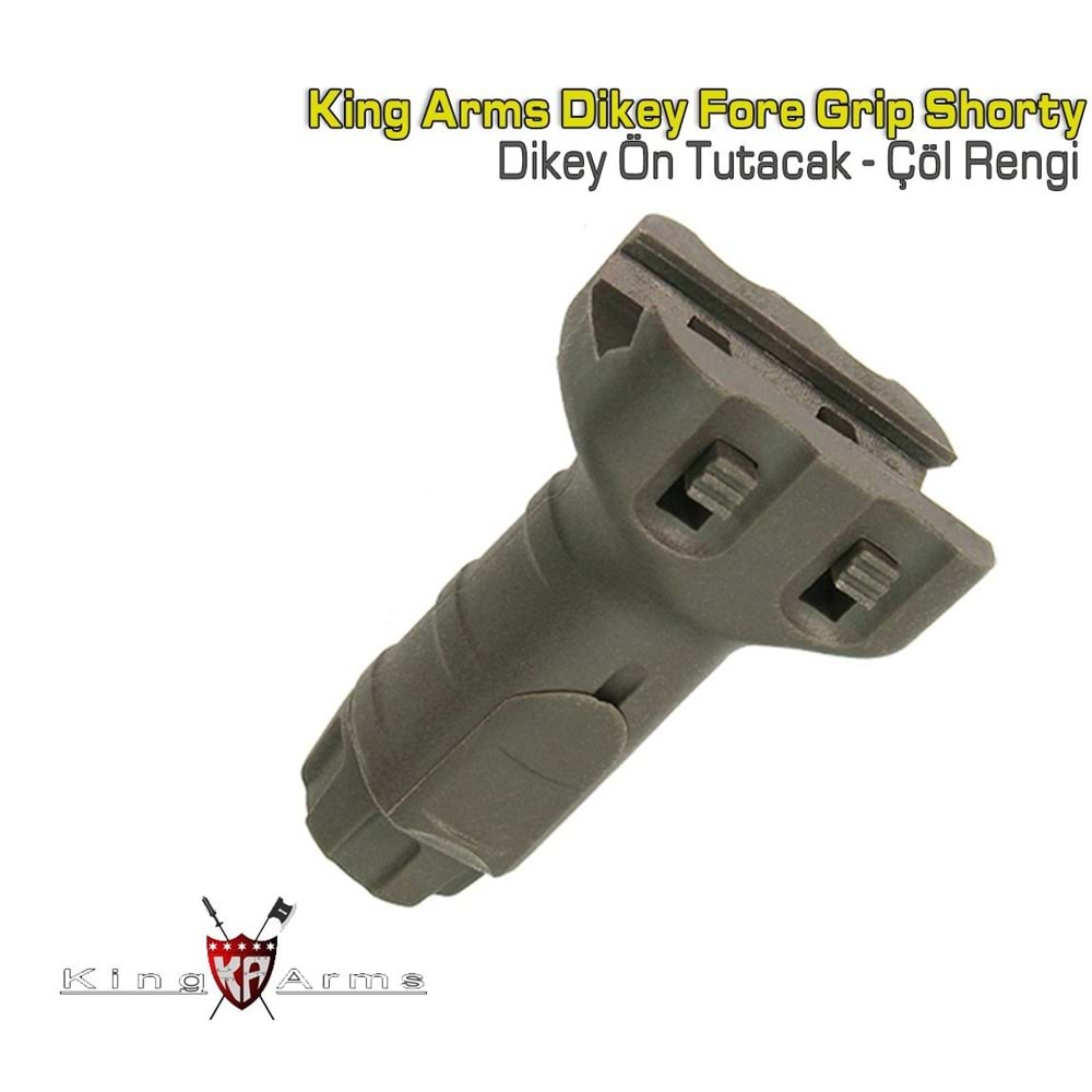 King Arms Vertical Fore Grip Shorty - Dikey Tutacak - Çöl Rengi