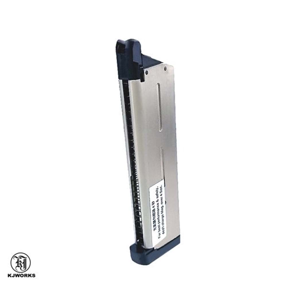 KJ Works 1911 MEU 26BB GBB Airsoft Şarjör - Gümüş Renk KP-07