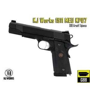 KJW 1911 MEU (KP07) GBB Airsoft Tabanca SIYAH