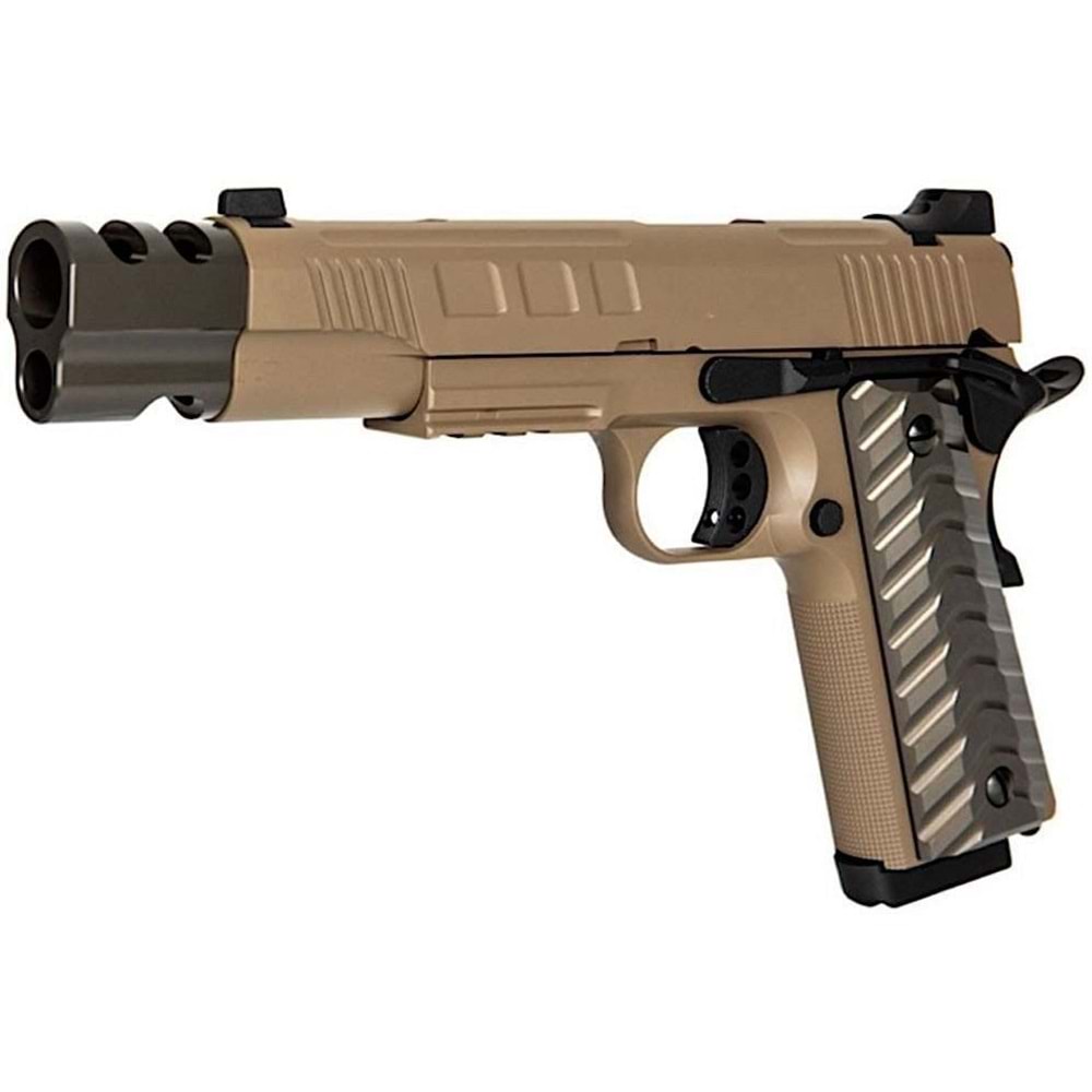 KJW KP-16 MODERN COLT 1911 GBB TAN AIRSOFT GBB REPLIKASI