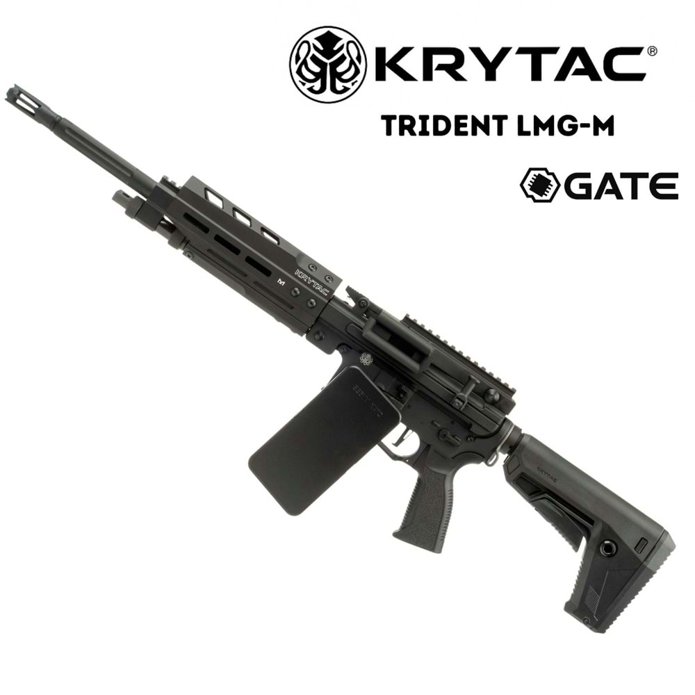 KRYTAC Trident LMG-M GATE Enhanced AEG LMG M-LOK Airsoft Tüfek SIYAH