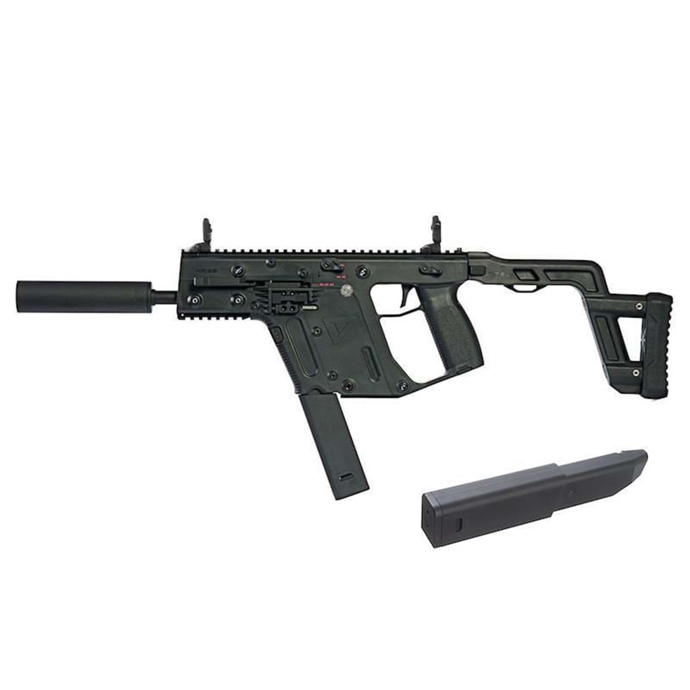KRYTAC Kriss Vector SMG Mock Susturuculu AEG Airsoft Tüfek - Siyah