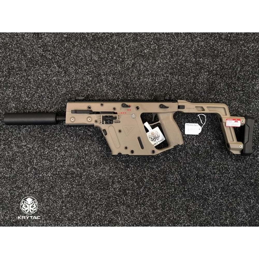 KRYTAC Kriss Vector SMG Mock Susturuculu AEG Airsoft Tüfek - TAN